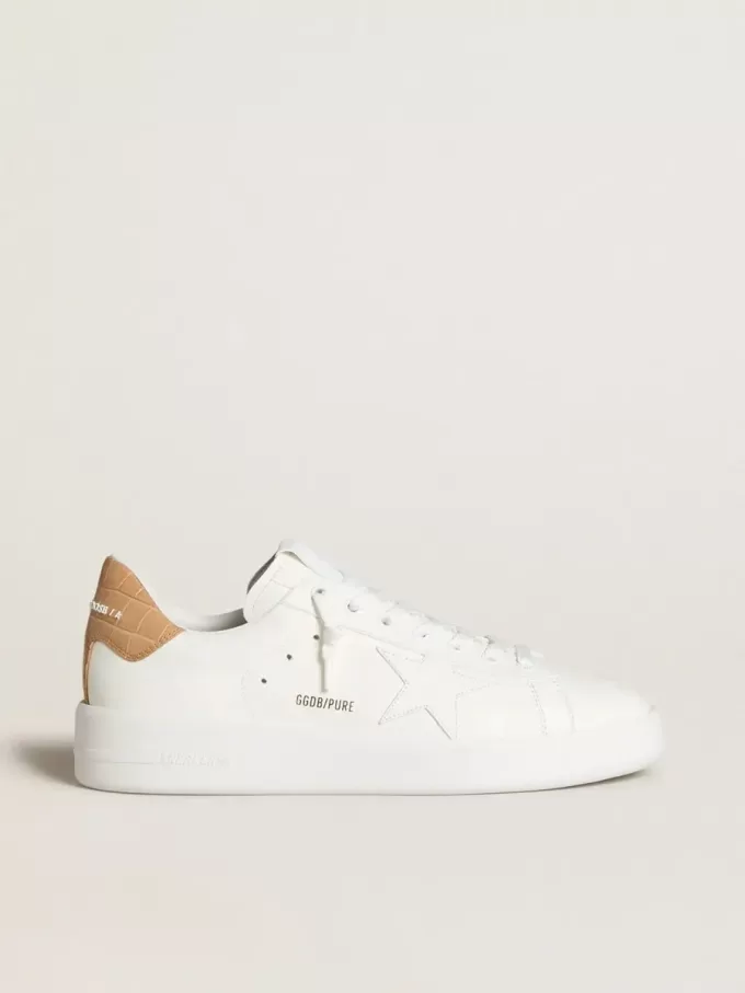 Purestar da uomo con stella in pelle e linguetta sul tallone in pelle con stampa cocco Purestar da uomo con stella in pelle e linguetta sul tallone in pelle con stampa cocco