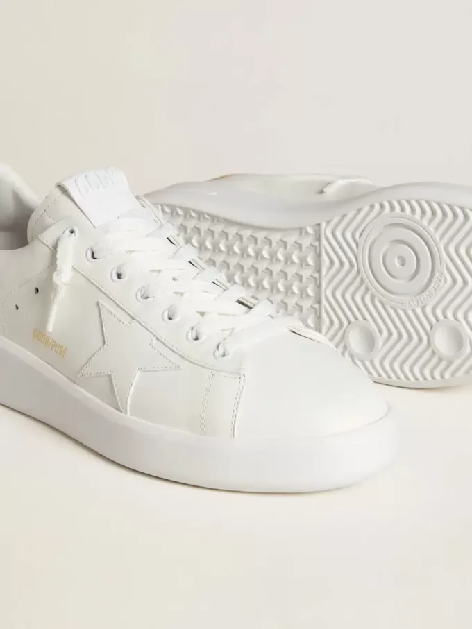 Purestar da uomo con stella in pelle e linguetta sul tallone in pelle con stampa cocco Purestar da uomo con stella in pelle e linguetta sul tallone in pelle con stampa cocco