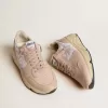 Running Sole da donna in mesh e nabuk con stella in pelle metallizzata argento Running Sole da donna in mesh e nabuk con stella in pelle metallizzata argento