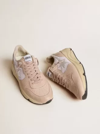 Running Sole da donna in mesh e nabuk con stella in pelle metallizzata argento Running Sole da donna in mesh e nabuk con stella in pelle metallizzata argento
