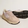 Running Sole da donna in mesh e nabuk con stella in pelle metallizzata argento Running Sole da donna in mesh e nabuk con stella in pelle metallizzata argento