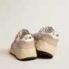 Running Sole da donna in mesh e nabuk con stella in pelle metallizzata argento Running Sole da donna in mesh e nabuk con stella in pelle metallizzata argento