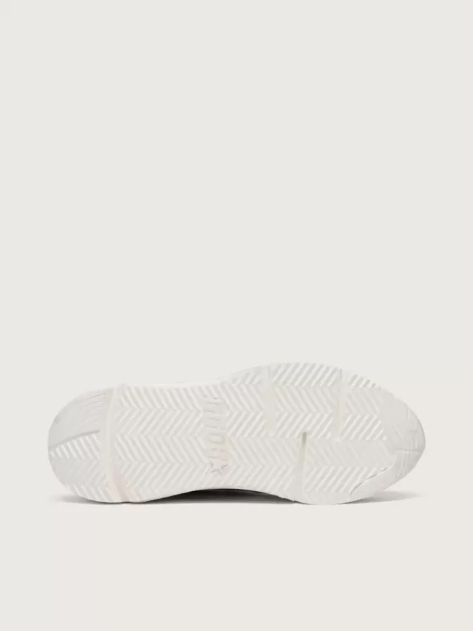 Running Sole da donna in mesh e nabuk con stella in pelle metallizzata argento Running Sole da donna in mesh e nabuk con stella in pelle metallizzata argento