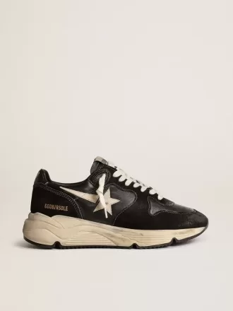 Running Sole da donna in nappa nera e pelle scamosciata