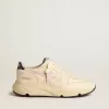 Running Sole da donna in pelle nappa con stella in pelle rosa e linguetta sul tallone in pelle blu Running Sole da donna in pelle nappa con stella in pelle rosa e linguetta sul tallone in pelle blu