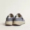 Running Sole da uomo in nylon azzurro e nabuk con stella nera