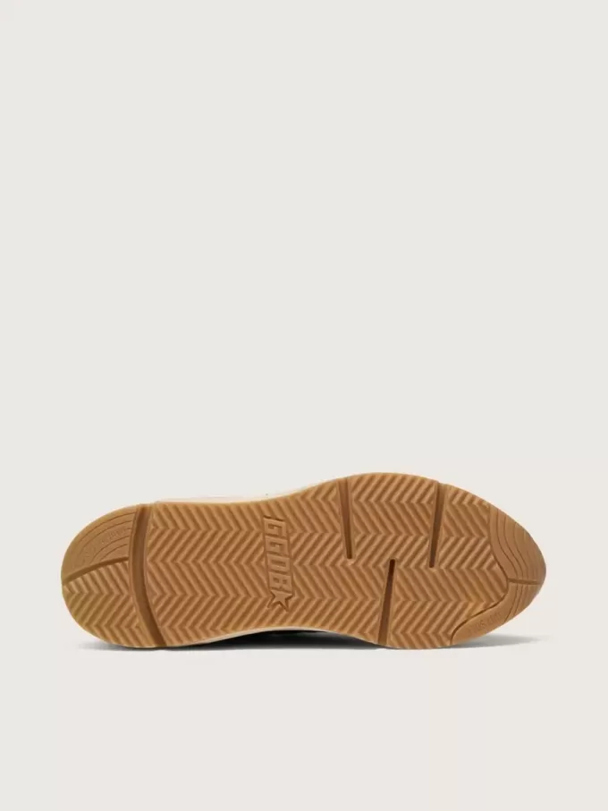 Running Sole da uomo in pelle nappa blu scuro e nylon nero con stella argentata