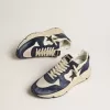 Running Sole da uomo in pelle nappa nera e beige con stella nera e linguetta sul tallone Running Sole da uomo in pelle nappa nera e beige con stella nera e linguetta sul tallone