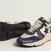 Running Sole da uomo in pelle nappa nera e beige con stella nera e linguetta sul tallone Running Sole da uomo in pelle nappa nera e beige con stella nera e linguetta sul tallone