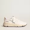 Running Sole in nappa con stella argentata e linguetta sul tallone in pelle dorata