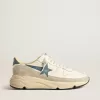 Running Sole in nappa con stella in pelle blu e inserto in camoscio Running Sole in nappa con stella in pelle blu e inserto in camoscio
