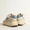 Running Sole in nappa con stella in pelle blu e inserto in camoscio Running Sole in nappa con stella in pelle blu e inserto in camoscio