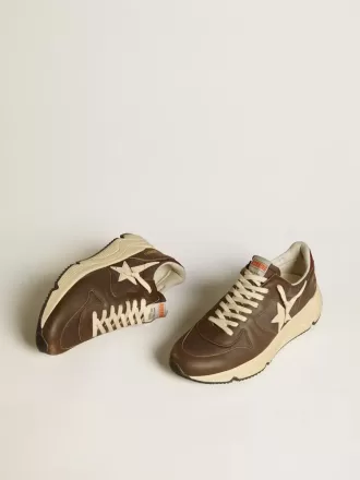 Running Sole in nylon e pelle con stella in TPU e linguetta sul tallone in nabuk