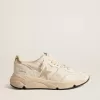 Running Sole LTD da donna in nappa con stella in pelle scamosciata e linguetta dorata sul tallone Running Sole LTD da donna in nappa con stella in pelle scamosciata e linguetta dorata sul tallone