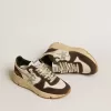Running Sole LTD da donna in nappa e pelle scamosciata marrone con stella in cristallo Swarovski Running Sole LTD da donna in nappa e pelle scamosciata marrone con stella in cristallo Swarovski