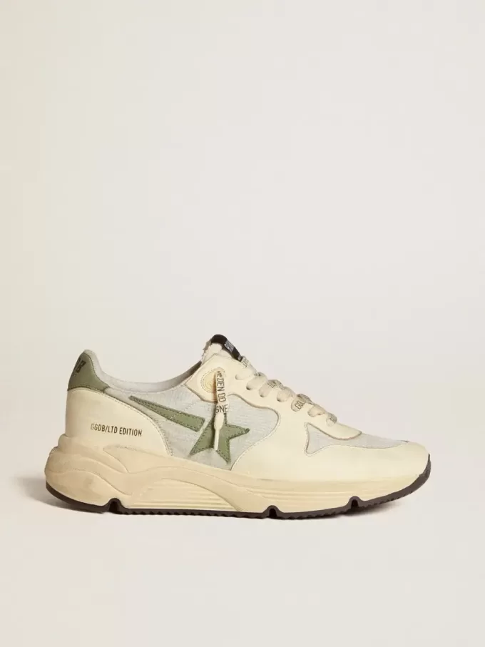 Running Sole LTD da donna in nylon e nappa con stella in nabuk e linguetta sul tallone Running Sole LTD da donna in nylon e nappa con stella in nabuk e linguetta sul tallone