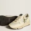 Running Sole LTD da donna in nylon e nappa con stella in nabuk e linguetta sul tallone Running Sole LTD da donna in nylon e nappa con stella in nabuk e linguetta sul tallone