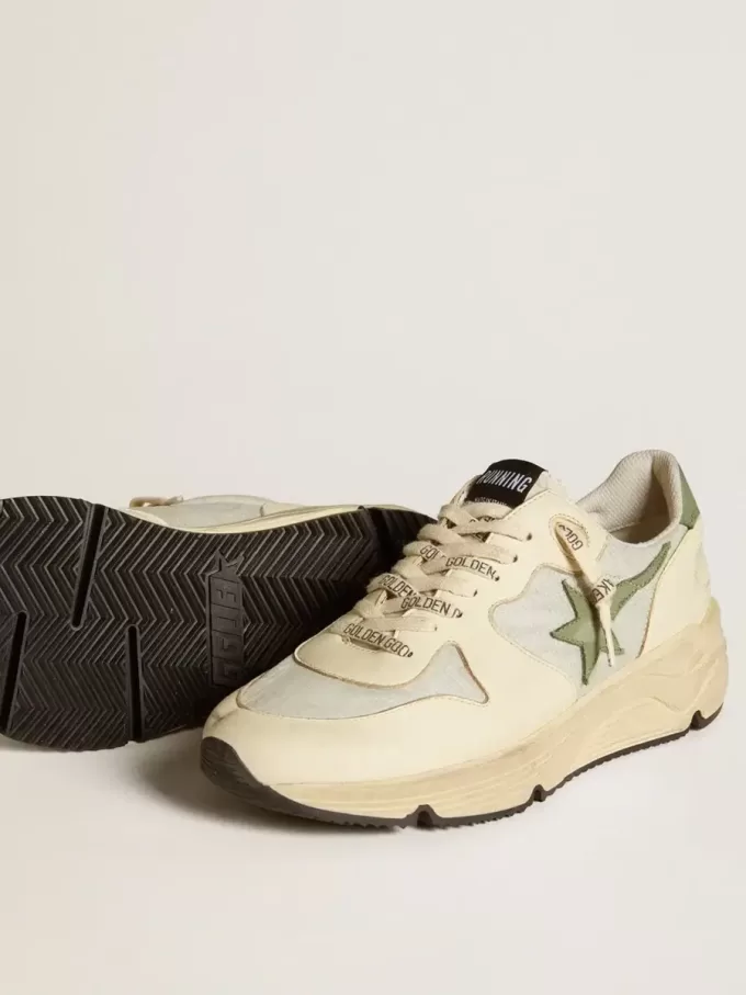Running Sole LTD da donna in nylon e nappa con stella in nabuk e linguetta sul tallone Running Sole LTD da donna in nylon e nappa con stella in nabuk e linguetta sul tallone