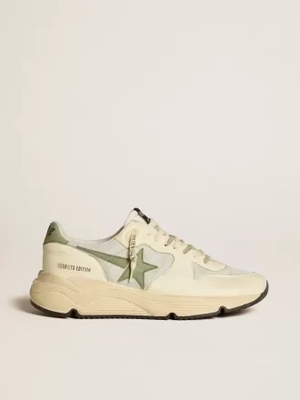 Running Sole LTD da uomo in nylon e nappa con stella in nabuk e linguetta sul tallone Running Sole LTD da uomo in nylon e nappa con stella in nabuk e linguetta sul tallone