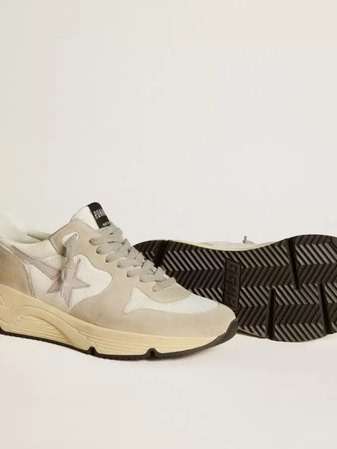 Running Sole LTD in mesh con stella in pelle e tallone glitterato