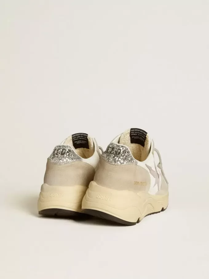 Running Sole LTD in mesh con stella in pelle e tallone glitterato