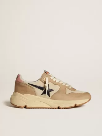 Running Sole LTD in nylon e nabuk con stella e linguetta sul tallone in pelle Running Sole LTD in nylon e nabuk con stella e linguetta sul tallone in pelle