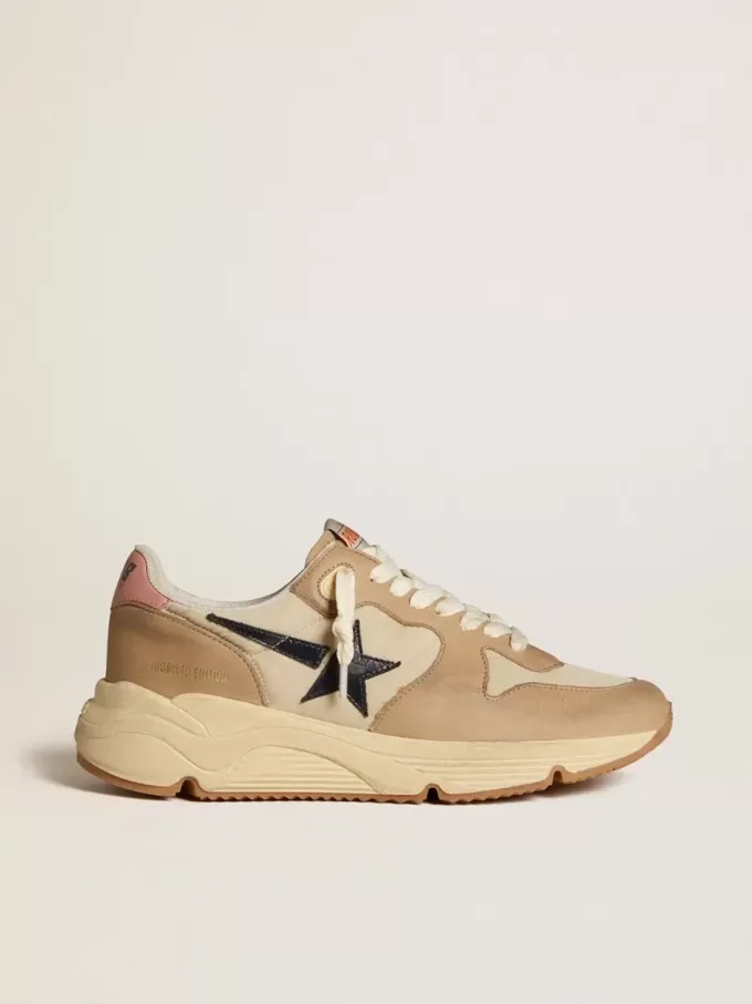 Running Sole LTD in nylon e nabuk con stella e linguetta sul tallone in pelle