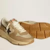 Running Sole LTD in nylon e nabuk con stella e linguetta sul tallone in pelle