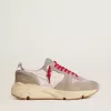 Running Sole LTD in nylon rosa con stella in pelle bianca
