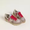 Running Sole LTD in nylon rosa con stella in pelle bianca