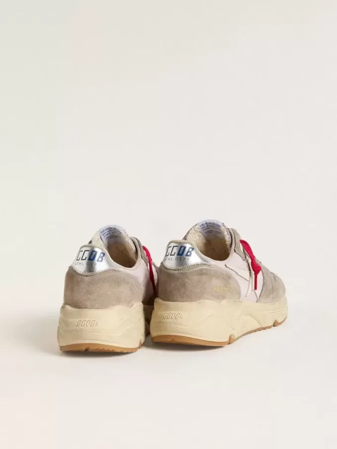 Running Sole LTD in nylon rosa con stella in pelle bianca
