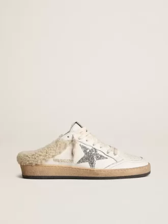 Sabot Ball Star con stella glitterata e fodera in shearling