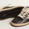 Sabot Ball Star in nappa con stella platino e fodera in shearling