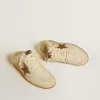 Sabot Ball Star in pelle con stella in pelle scamosciata e fodera in shearling beige