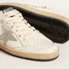 Sabot Ball Star in pelle nappa con stella in camoscio grigio ghiaccio
