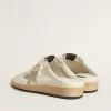 Sabot Ball Star in pelle nappa con stella in camoscio grigio ghiaccio