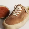 Sabot Space-Star da uomo in camoscio tabacco con stella traforata