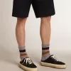 Sabot Space-Star da uomo in nylon nero con stella in pelle nera