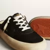 Sabot Space-Star da uomo in nylon nero con stella in pelle nera