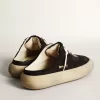 Sabot Space-Star da uomo in nylon nero con stella in pelle nera