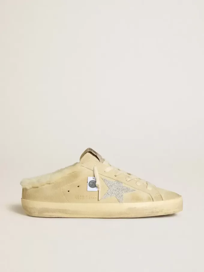 Sabot Super-Star con stella in cristallo Swarovski e fodera in shearling Sabot Super-Star con stella in cristallo Swarovski e fodera in shearling
