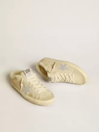 Sabot Super-Star con stella in cristallo Swarovski e fodera in shearling Sabot Super-Star con stella in cristallo Swarovski e fodera in shearling