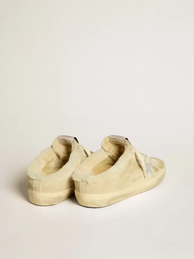 Sabot Super-Star con stella in cristallo Swarovski e fodera in shearling Sabot Super-Star con stella in cristallo Swarovski e fodera in shearling