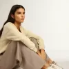 Sabot Super-Star con stella in pelle bianca e fodera in shearling
