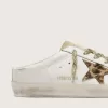 Sabot Super-Star con stella in pelle di cavallino e linguetta in pelle scamosciata beige Sabot Super-Star con stella in pelle di cavallino e linguetta in pelle scamosciata beige