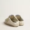 Sabot Super-Star con stella platino e linguetta in pelle scamosciata grigio ghiaccio