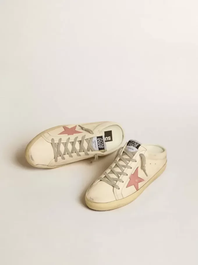 Sabot Super-Star da donna in nappa con stella in pelle rosa Sabot Super-Star da donna in nappa con stella in pelle rosa
