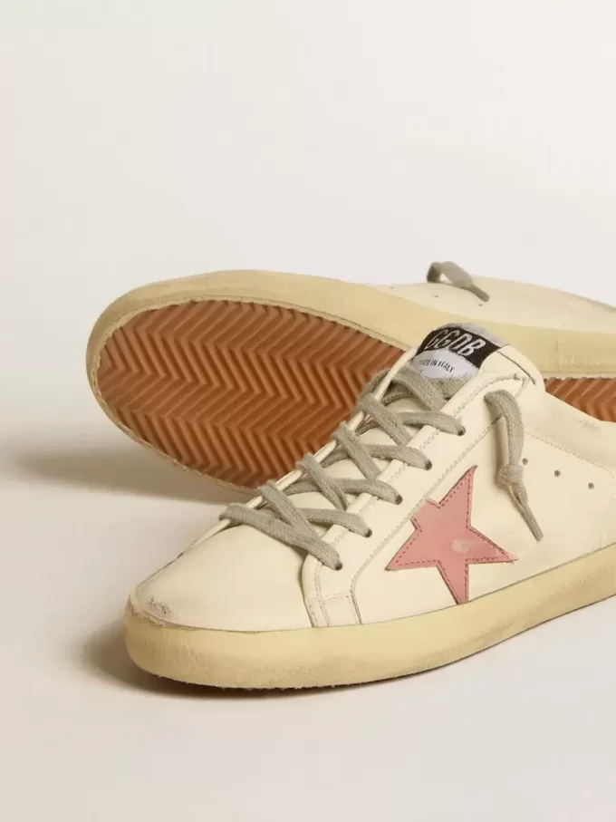 Sabot Super-Star da donna in nappa con stella in pelle rosa Sabot Super-Star da donna in nappa con stella in pelle rosa