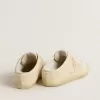 Sabot Super-Star da donna in tela beige con perline ricamate e stella in pelle scamosciata beige Sabot Super-Star da donna in tela beige con perline ricamate e stella in pelle scamosciata beige