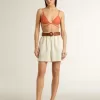 Sabot Super-Star da donna in tela beige con perline ricamate e stella in pelle scamosciata beige Sabot Super-Star da donna in tela beige con perline ricamate e stella in pelle scamosciata beige